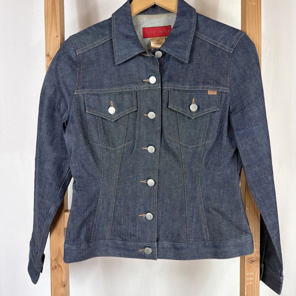 Vintage 90's FCUK French Connection UK Denim Jean Jacket #1288 Size MD